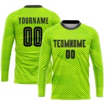 Custom Sublimation Uniform Jersey Black Soccer Green Neon