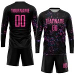 Uniform Black Soccer Custom Blue Jersey Sublimation Pink-Light Uniform Black Soccer Custom Blue Jersey Sublimation Pink-Light
