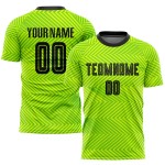 Custom Sublimation Uniform Jersey Black Soccer Green Neon