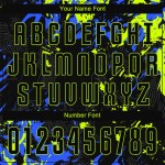 Uniform Custom Soccer Sublimation Black Black Jersey Neon Green-Royal