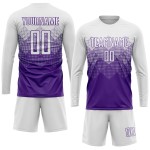 Sublimation Uniform Custom Soccer Jersey White Purple