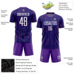 Jersey Sublimation Uniform Purple Custom Soccer White