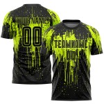 Green Jersey Uniform Neon Sublimation Soccer Custom Black
