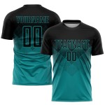 Jersey Soccer Custom Sublimation Uniform Teal Black