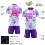 Tie Jersey Uniform Sublimation Dye Soccer Pink-Purple Custom