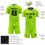 Custom Sublimation Uniform Jersey Black Soccer Green Neon