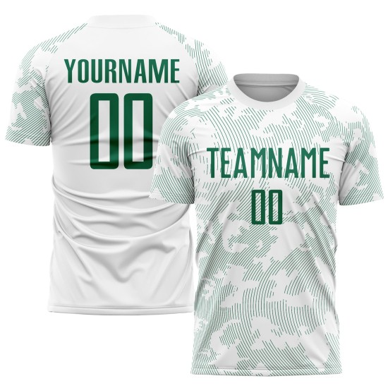Jersey Sublimation Kelly White Uniform Custom Green Soccer
