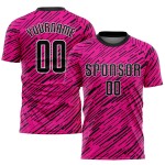 Sublimation Jersey Black-White Uniform Custom Soccer Pink