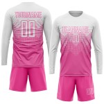 White Jersey Uniform Soccer Custom Sublimation Pink