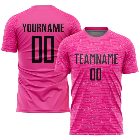 Uniform Black Custom Pink Jersey Soccer Sublimation