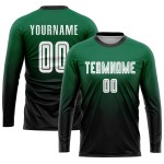 Uniform Fade Green White-Black Soccer Jersey Sublimation Kelly Custom Fashion