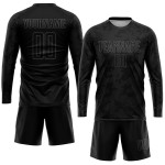 Gray Jersey Black Uniform Soccer Sublimation Custom