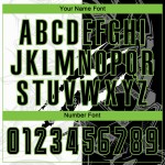 Custom Green Jersey Soccer Graffiti Pattern Black-Neon Sublimation Uniform Scratch