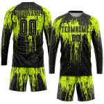 Green Jersey Uniform Neon Sublimation Soccer Custom Black